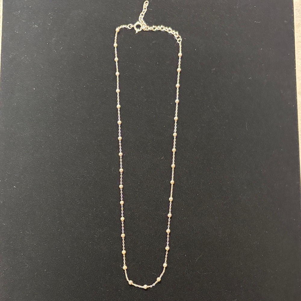 Elegant .925 Sterling Silver Beaded Necklace